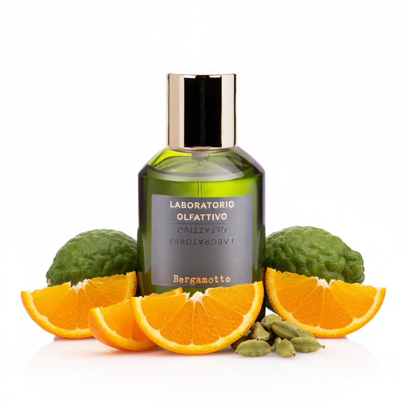 Perfume Bergamotto de Laboratorio Olfattivo con etiqueta visible