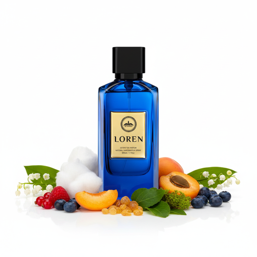 Perfume con notas de algodón de azúcar, bayas jugosas, cuero, albaricoque, pachulí, olíbano, notas musgosas y flor de lirio del valle