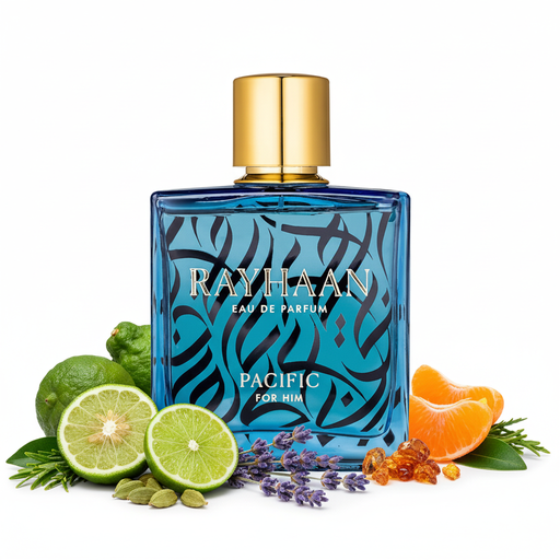 Perfume con notas de bergamota, limón, naranja tangerina, cardamomo, lavanda, ciprés y ámbar