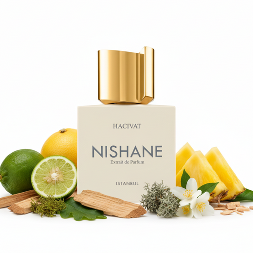 Perfume con notas de bergamota, pomelo, piña, cedro, jazmín, pachulí, musgo de roble y notas amaderadas