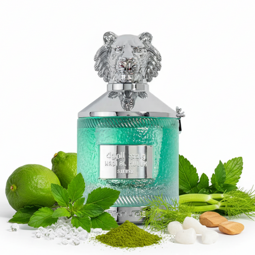 Perfume con notas de bergamota, verbena fresca, hinojo verde, hediona, té matcha, almizcle y maderas nobles