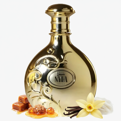 Perfume con notas de caramelo, coumarina, miel, vainilla y almizcle blanco