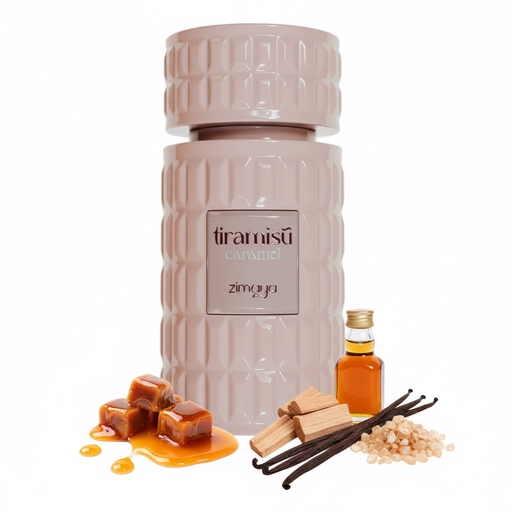 Perfume con notas de caramelo, miel, madera, cumarina, extracto de vainilla, acorde de whisky y almizcle