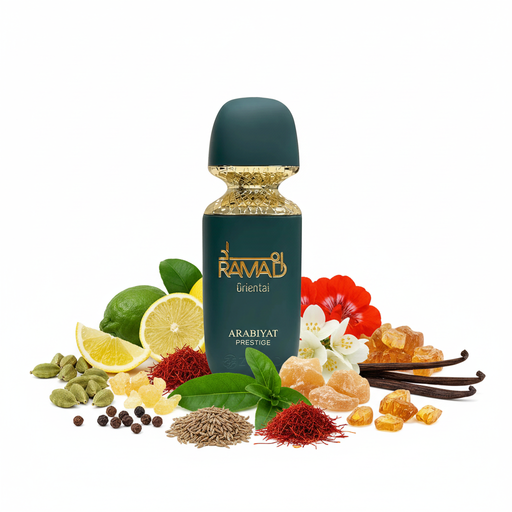 Perfume con notas de cardamomo, elemi, pimienta, limón, bergamota, azafrán, pachulí, comino, geranio, jazmín, opopónaco, olíbano, benjuí, vainilla y ámbar