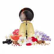 Perfume con notas de grosella negra, palisandro, pimienta rosa, toronja, geranio, azucena blanca, rosa de Damasco, jazmín, glicinia, ambroxan, maderas preciosas, semillas de ambreta y almizcle blanco