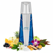 Perfume con notas de grosellas negras, piña, bergamota, mandarina, manzana verde, pimienta rosa, limón, jazmín sambac, pachulí, ambroxan, ámbar, vainilla absoluta, cedro, tabaco, orquídea y musgo