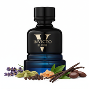 Perfume con notas de lavanda, cardamomo, pimienta negra, incienso, pachulí, vainilla y haba tonka