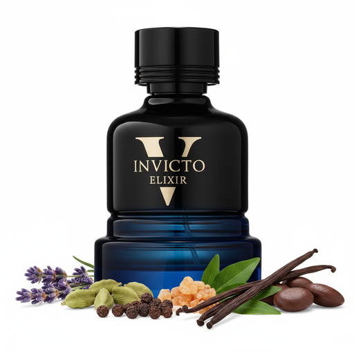 Perfume con notas de lavanda, cardamomo, pimienta negra, incienso, pachulí, vainilla y haba tonka