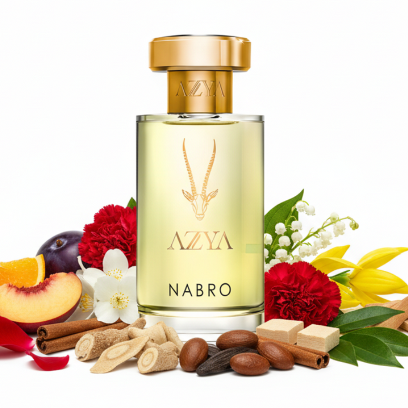 Perfume con notas de naranja dulce, ciruela, melocotón aterciopelado, jazmín, clavel, lirio del valle, rosa, ylang-ylang, corteza de canela, haba tonka, raíz de iris, madera de cachemira, pachulí, sándalo y almizcle dulce