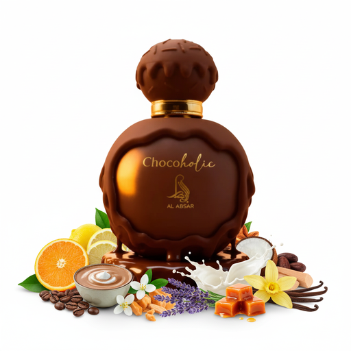 Perfume con notas de naranja dulce, limón, café, moka, crema, flores acuáticas, leche de coco, lavanda, caramelo, almizcle, sándalo, haba tonka y vainilla