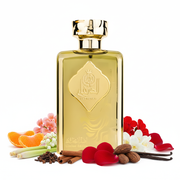 Perfume con notas de naranja tangerina, hierba limón, geranio, nardos, lirio de los valles, jazmín, rosa, clavos de olor, canela, almizcle, notas florales, haba tonka y vainilla