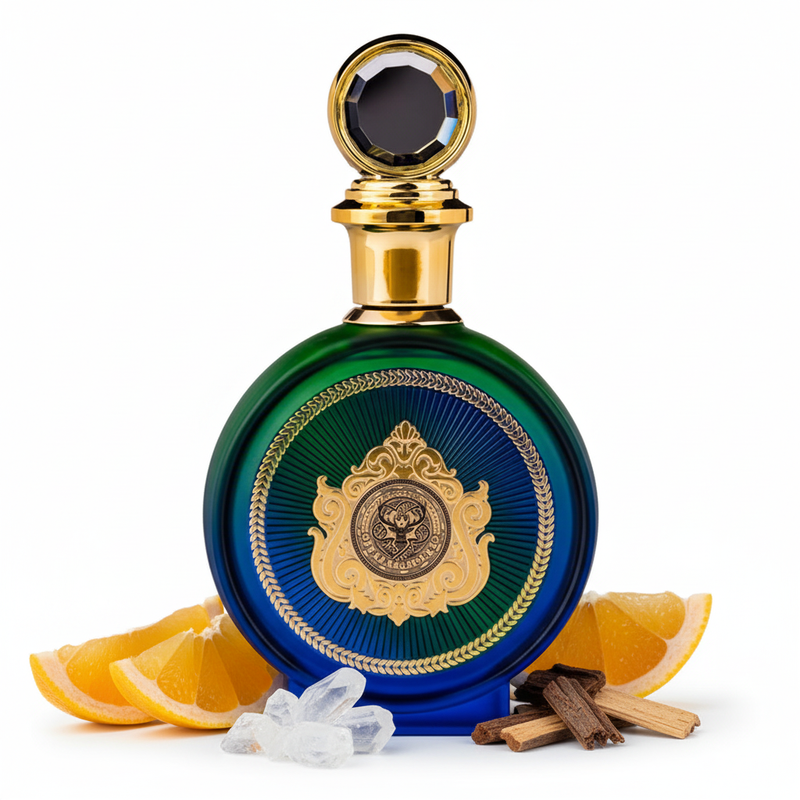 Perfume con notas de pomelo, ambroxan y notas amaderadas