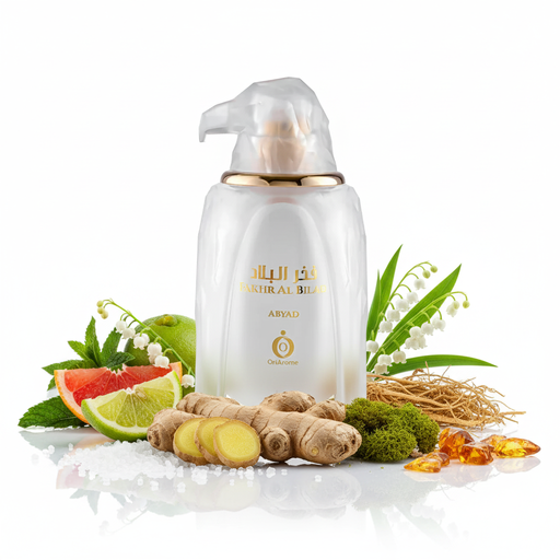 Perfume con notas de sal, jengibre, bergamota, pomelo, lirio de los valles, acorde marino, menta, vetiver, musgo, almizcle y ámbar