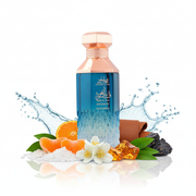 Perfume con notas de sal marina, mandarina jugosa, acordes marinos, cuero suave, jazmín, ámbar cálido, benjuí resinoso, pachulí terroso y almizcle misterioso