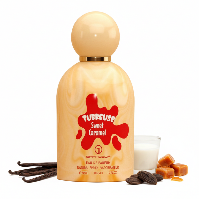 Perfume con notas de vainilla, leche, caramelo y haba tonka