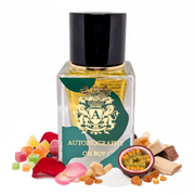 Perfume con notas frutales, notas dulces, rosa, notas atalcadas, maracuyá, notas amaderadas y ámbar