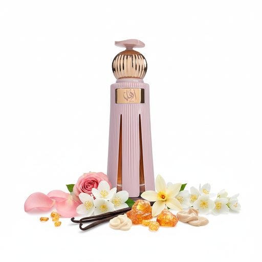Perfume rosa con ingredientes naturales