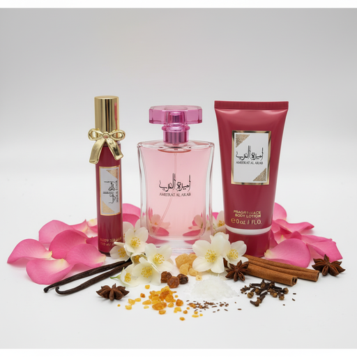Productos Ameerat Al Arab con ingredientes naturales
