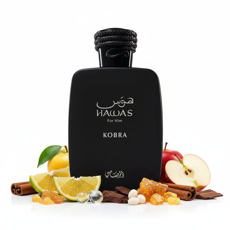 Rasasi Hawas Kobra For Him con ingredientes naturales