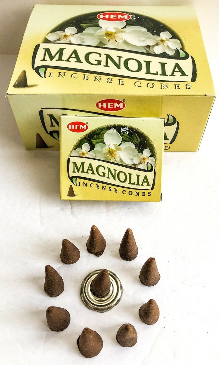 Magnolia Conos de Incienso HEM 25gr (10 conos)