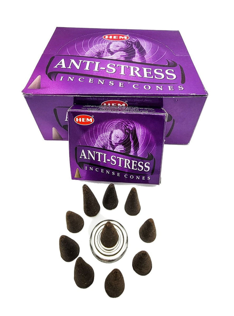 Anti-Stress Conos de Incienso HEM 25gr (10 conos)