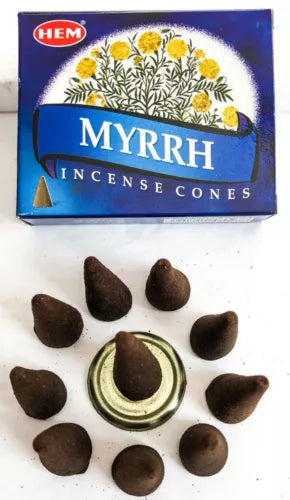 Myrrh Conos de Incienso HEM 25gr (10 conos)