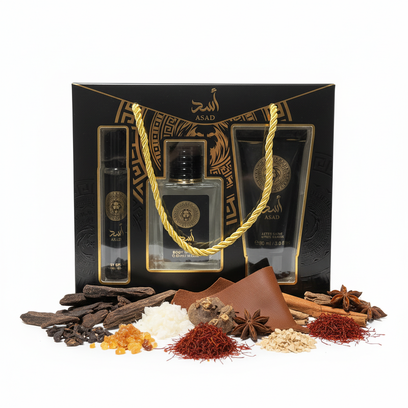 Set cadou Asad cu ambalaj con ingredientes naturales