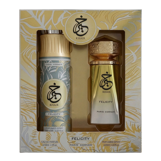 Set regalo Khair Felicity PARIS CORNER: Eau de Parfum 100 ml y spray perfumado 200 ml