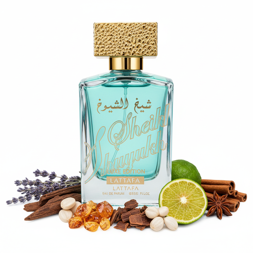 Sheikh Al Shuyukh Luxe Edition Blue Lattafa con ingredientes naturales