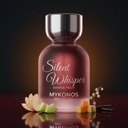 Silent Whisper de Mykonos en una composición oscura y editorial