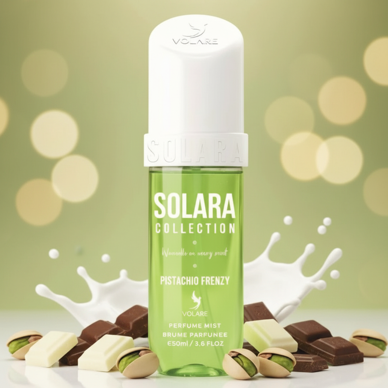 Solara Pistachio Frenzy Body Mist VOLARE 90ml - Colorful Background