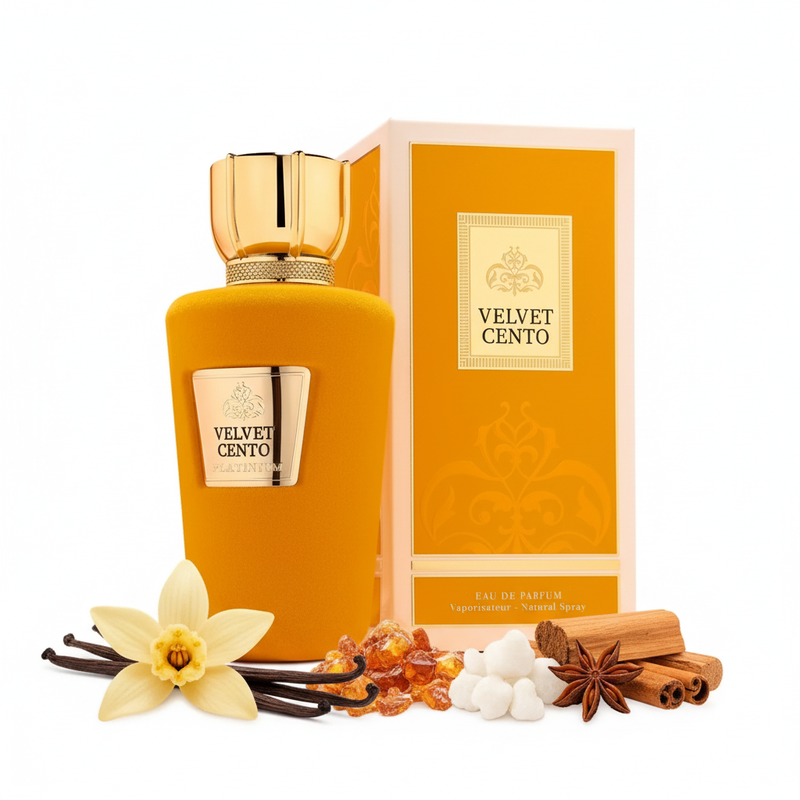 Velvet Cento Platinum cu cutie și ingrediente